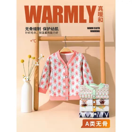 Meninas suéteres 2023 novo estilo outono bebê Cardigan malhas meninos inverno quente jaqueta camisola do bebê na moda