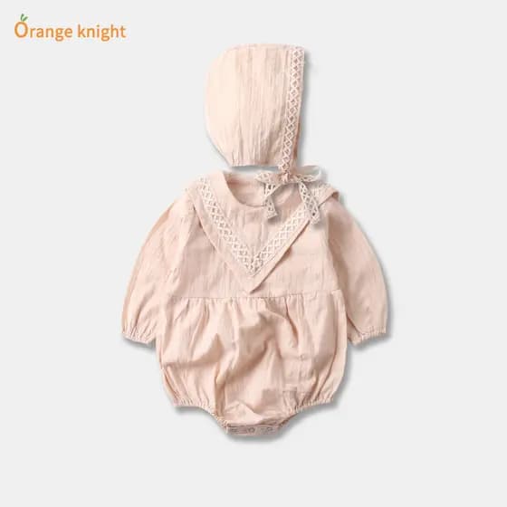 Feminino bebê princesa macacão roupas de primavera 0-6 meses 3 bebê macacão 8 triângulo macacão 9 mais meses cem dias