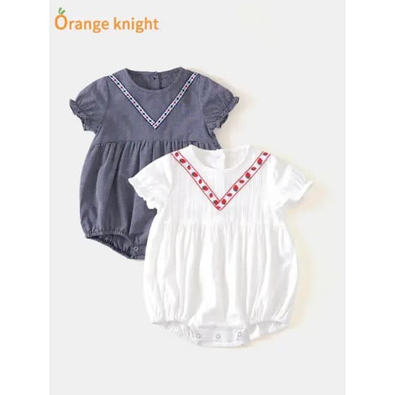Ins estilo Super quente macacão de bebê menina triângulo macacão coreano verão ins estilo macacão fino
