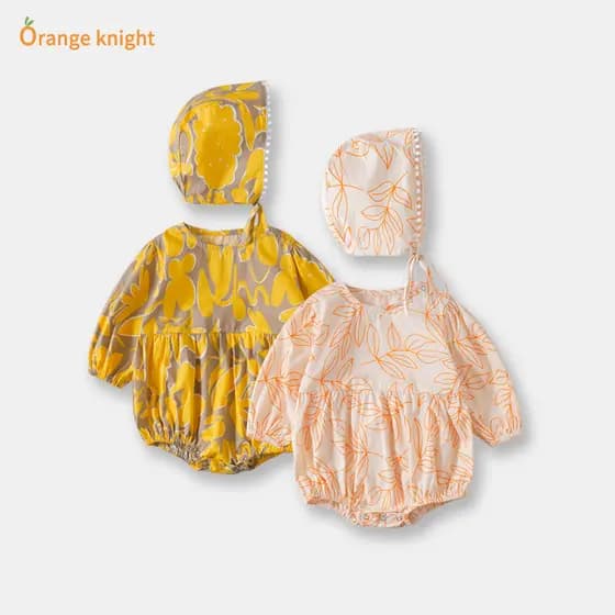 Ins Super quente moda macacão bebê menina puro algodão triângulo bebê macacão primeiro aniversário vestido de mês inteir