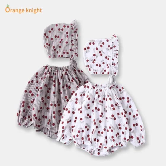 Roupas de primavera 2026 estilos bebê menina bonito doce Floral puro algodão manga comprida macacão bebê recém-nascido t