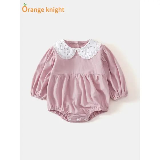 Roupas de bebê recém-nascido primavera outono estilo Super ocidental macacão gola boneca bonito triângulo saco roupas de