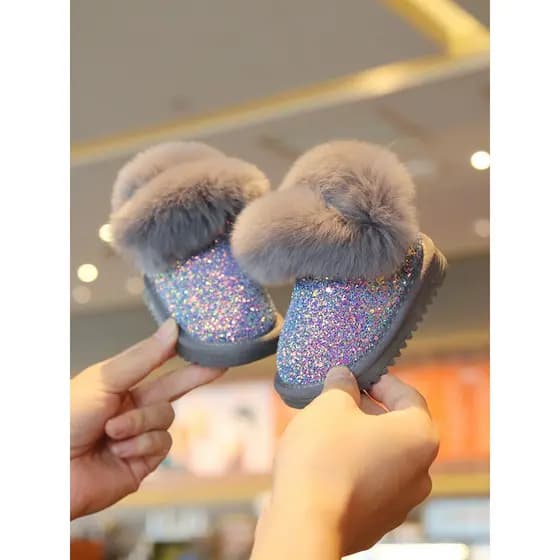 Feminino bebê botas de neve crianças bebê criança sapatos de sola macia sapatos infantis meninas velo-velo engrossado sa