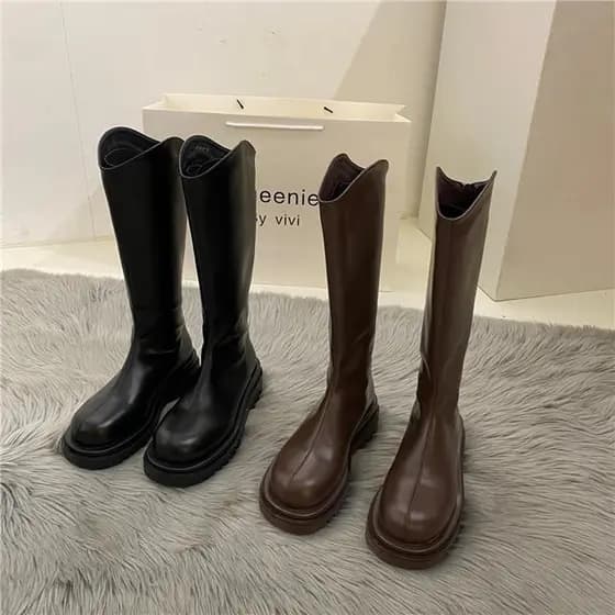 Botas altas finas femininas 2026 novo estilo primavera verão botas de sola grossa botas de cavaleiro All-Match estilo ir