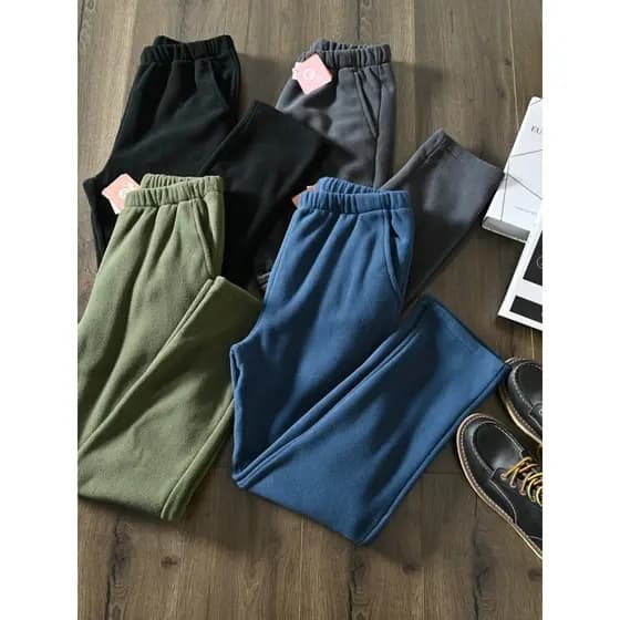 Comércio exterior fábrica cauda bens homens outono inverno engrossado velo moda quente esportes lazer em linha reta velo