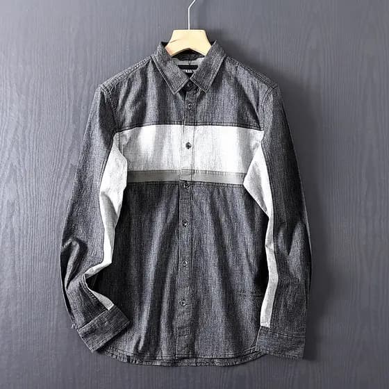 Design de correspondência de cores de pedido coreano + produtos finais de comércio exterior!Outono inverno masculino Cas