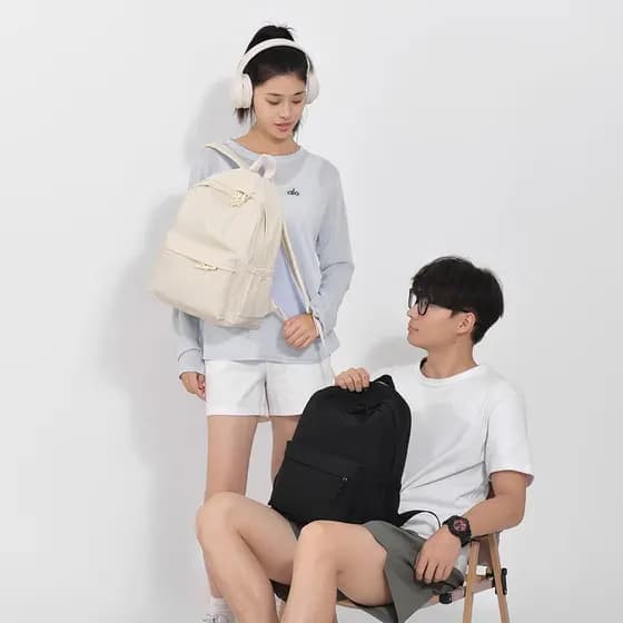Mochila escolar japonesa de alto valor, simples, Campus, versão coreana, estilo Preppy, mochila de estudante, bolsa de v