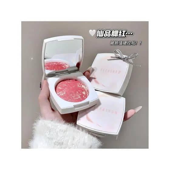 Kakashow moldar cozimento blush fino Glitter pérola blush clareamento estilo coreano atmosfera blush placa cozimento em