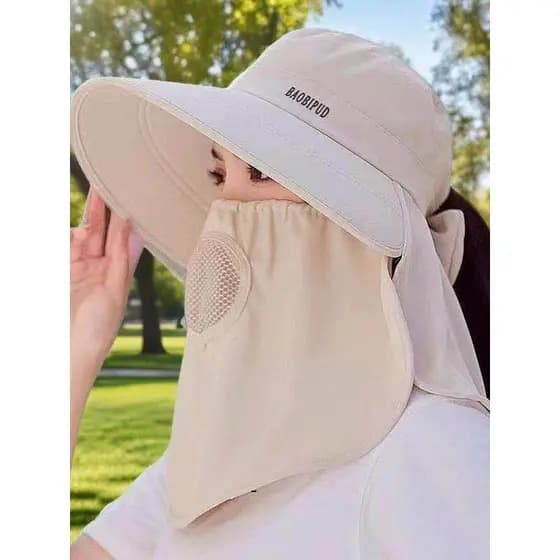 Protetor solar verão All-Round protetor solar respirável ultravioleta Ray pescoço proteção capa rosto integrado chapéu d
