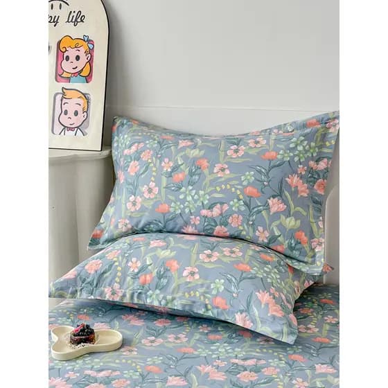 Preguiçoso preguiçoso algodão fronha par pacote puro algodão fronha macio respirável dormitório impressão 48*74cm