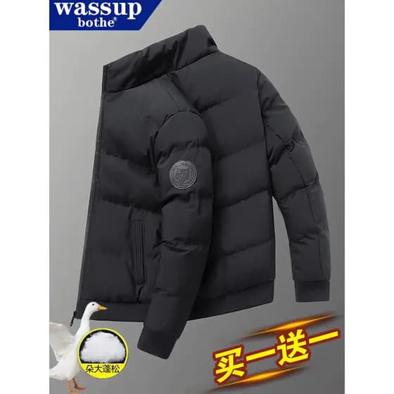 WASSUP Jaqueta acolchoada de algodão masculina inverno novo estilo Casual jaqueta acolchoada de algodão lã espessada que