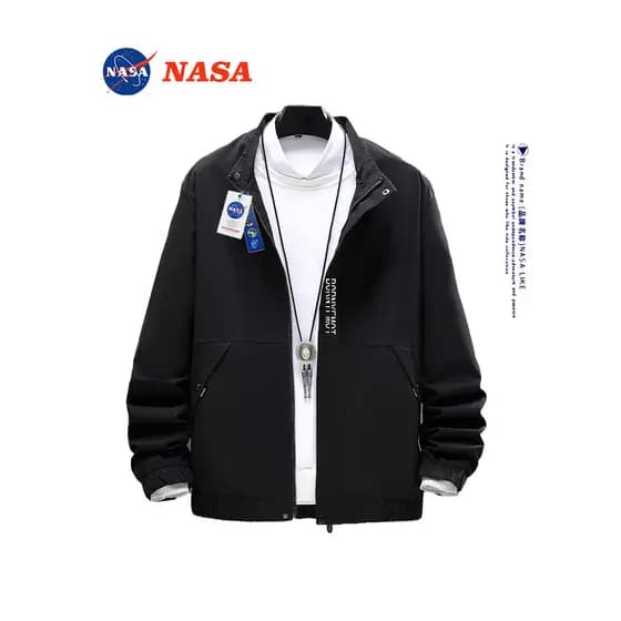 NASA Co-Branded jaqueta masculina primavera outono na moda Casual esportes vôo terno juventude macacão jaqueta à prova d