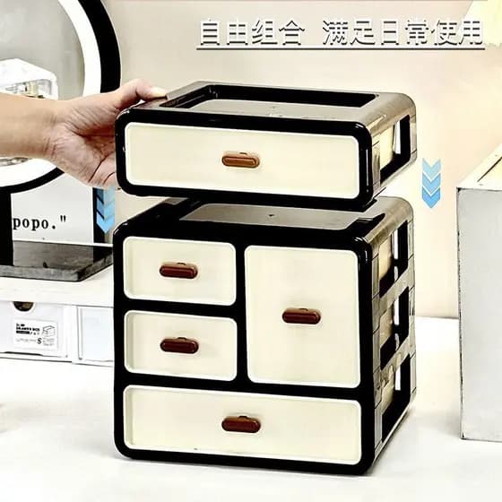 Tipo gaveta de mesa caixa de armazenamento de cosméticos Multi-camada Anti-poeira batom cuidados com a pele produto prat