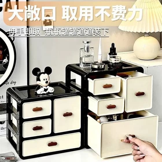Tipo gaveta de mesa caixa de armazenamento de cosméticos Multi-camada Anti-poeira batom cuidados com a pele produto prat