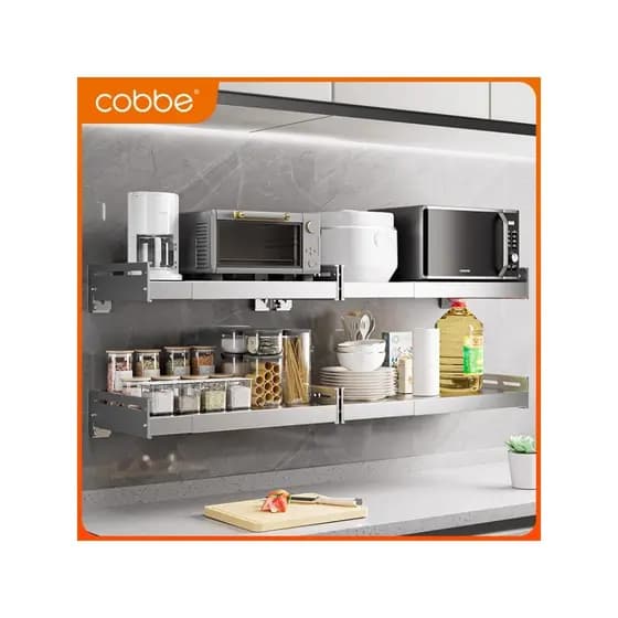 Kabe aço inoxidável cozinha microondas rack forno rack suporte tempero fixado na parede rack de armazenamento cabide
