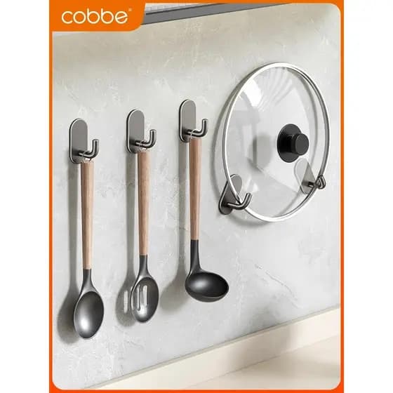 Kabe 304 aço inoxidável cozinha gancho rack gancho pegajoso perfuração-livre banheiro linha gancho utensílios de cozinha