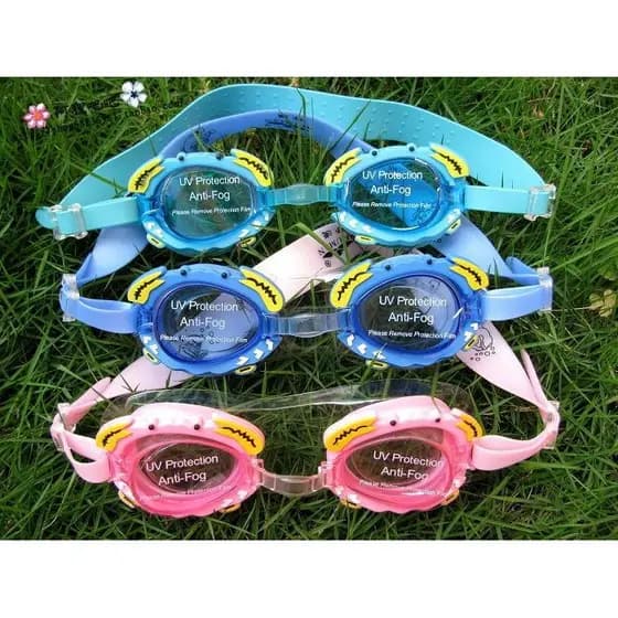 Crianças óculos de natação meninos meninas dos desenhos animados caranguejo óculos de natação à prova dwaterproof água A