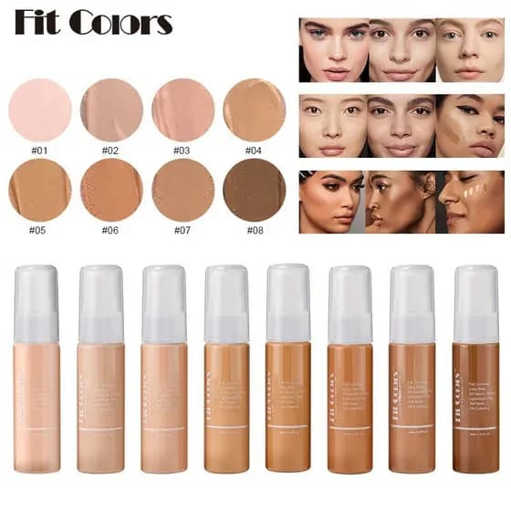 Cores Adequadas 8 30ML base Líquida Fosca Fácil De Espalhar Corretivo De Aberta