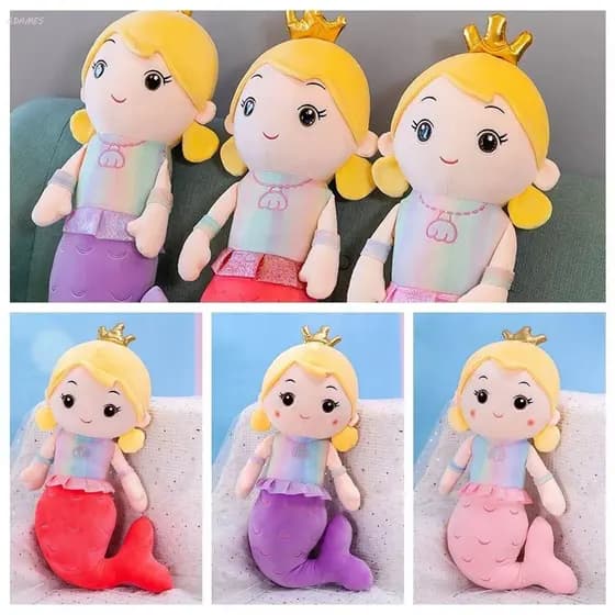 ADAMES Sereia Princesa Bonecas De Pelúcia , Brinquedos Algodão Cheio 30cm/40cm Macio
