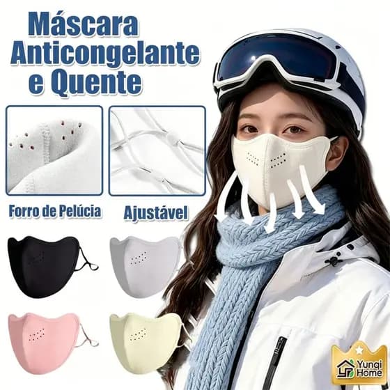 Máscara de inverno grossa e quente à prova de vento para ciclismo ao ar livre máscara facial para ciclismo e esqui