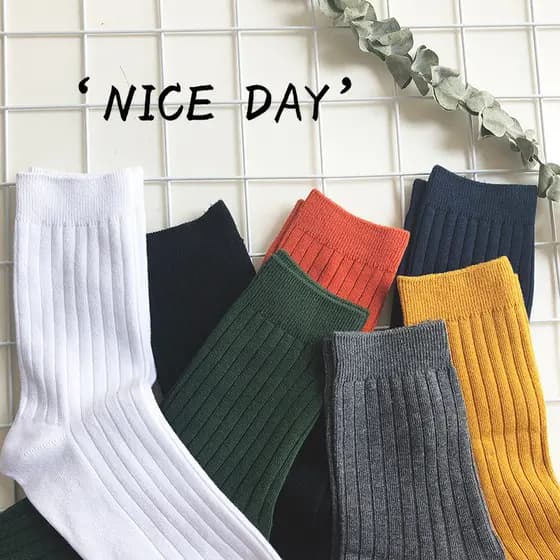 Outono inverno meias de alta qualidade masculinas meias de algodão de cor sólida simples All-Match meias masculinas jove