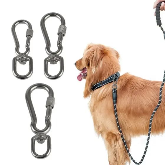 * Mosquetão Aço Inoxidável , Fivelas Para Animais Estimação Ligação Trelas Cães , Corrente Engrenag