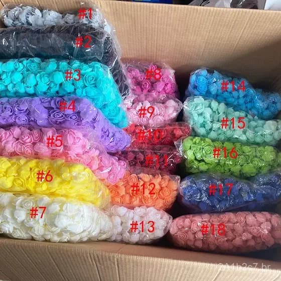 Cabeça de flor de espuma de 3,5 cm, flor de PE, kit de materiais DIY para acessórios de caixas de doces de casamento e p