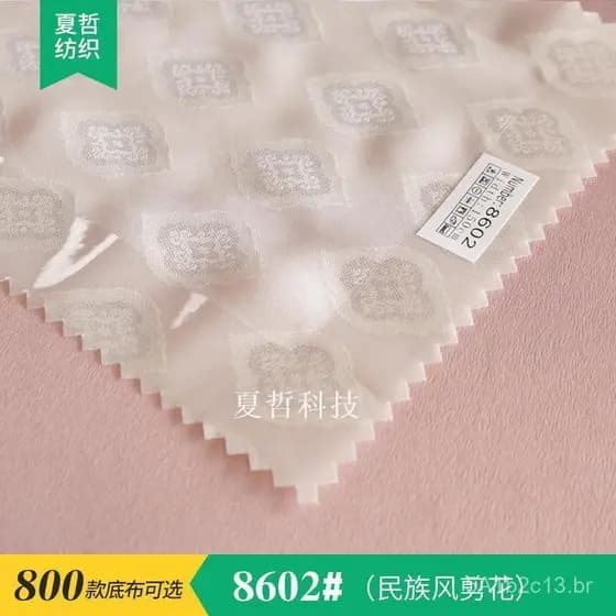 Em estoque: tecido jacquard brilhante com padrão de diamante T8602, tecido fino de fibra sintética semiacabada, branco n