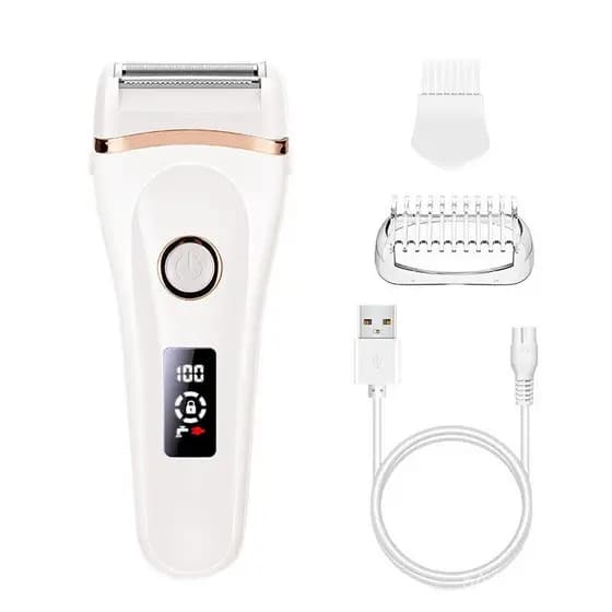 Depilador feminino, removedor de pelos, depilador elétrico USB à prova d'água e recarregável para pelos das axilas, pern
