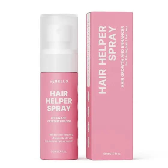 Spray Auxiliar para Cabelo Trybello | Sérum Bloqueador da Formação de Rugas com Biotina e Óleo de Karité