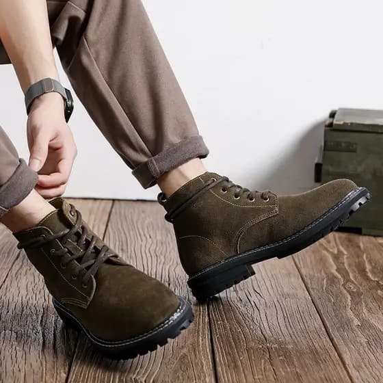 Botas masculinas botas gerais americanas Retro Martin botas masculinas de couro de alta qualidade sapatos britânicos de
