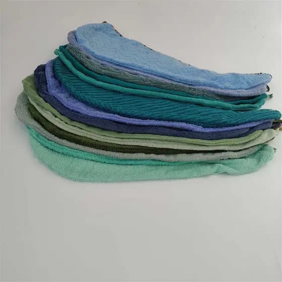 Touca de secagem de cabelo série azul-verde feminino Super absorvente de secagem rápida lenço de banho tingimento Perm r