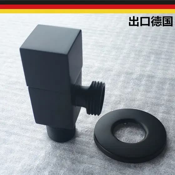 Exportado para a alemanha, válvula de ângulo preto de cobre, bacia, torneira de cozinha, válvula de parada de água, aque