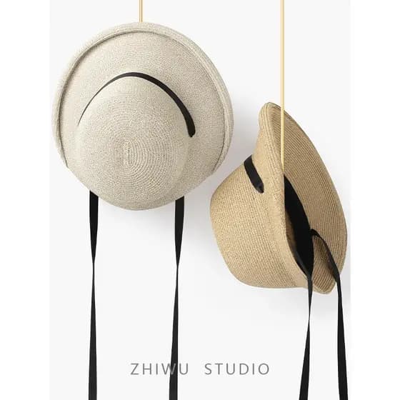 Hepburn estilo chapéu de palha francês feminino verão protetor solar chapéu de sol Design sentir dobrável férias à beira