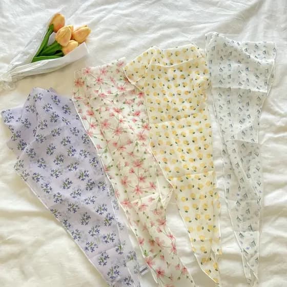 Chiffon triângulo cachecol feminino pequeno cachecol pescoço proteção cachecol decoração primavera outono All-Match fino