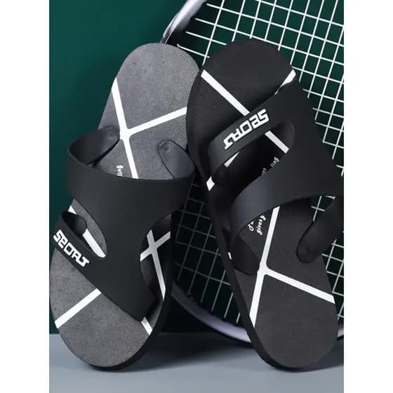 Chinelos esportivos masculinos verão 2024 novo estilo antiderrapante de sola grossa sapatos de praia do agregado familia