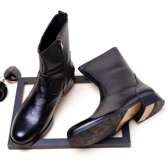 Martin botas masculinas botas de couro britânico outono de alta qualidade Chelsea botas longas botas masculinas na moda