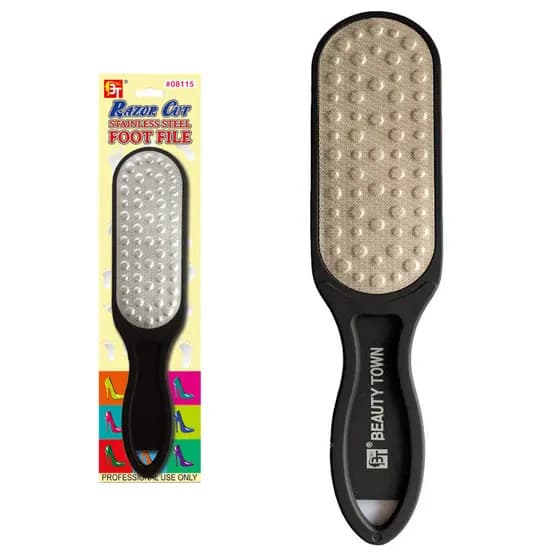 Dupla face de aço inoxidável pé esfregando placa pé esfregando pedra esfoliante calos pé Pedicure arquivo navalha intest