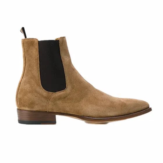 Chelsea botas curtas masculinas de couro genuíno dedo do pé apontado chelssea bota novo estilo All-Match botas masculina