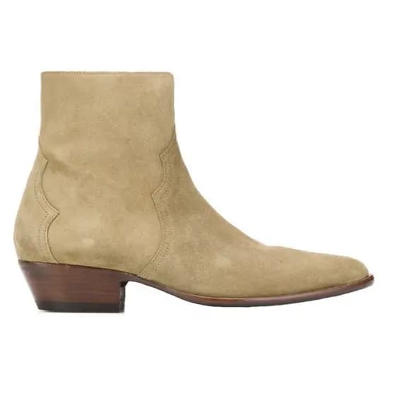 Sinosi Monchelsea Botas Curtas Masculinas Dedo Apontado CHELSEA BOTA Novo Estilo Botas com Zíper Couro Genuíno Britânico