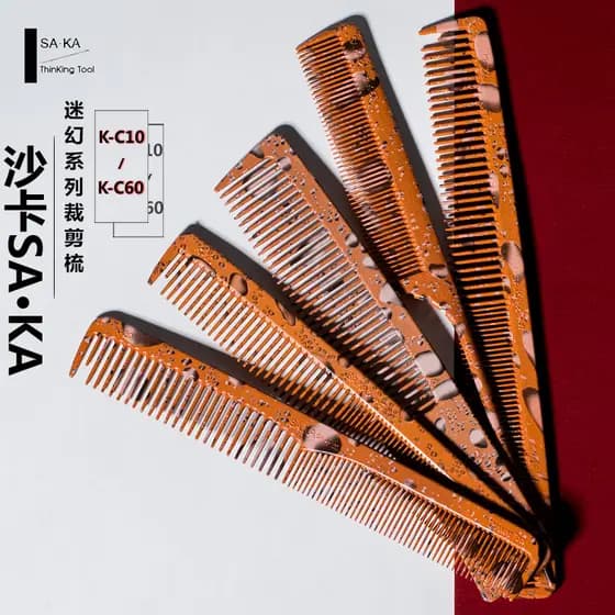 Japão japão SAKA Kashaka pente série psicodélica pente de óleo masculino pente de cabelo feminino pente de cabelo longo
