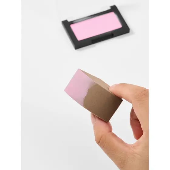 Estrela bolso pequeno café maquiagem esponja bloco de couro maquiagem Puff Blush esponja molhado seco maquiagem artista
