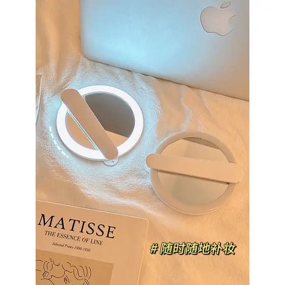 Espelho de maquiagem pequeno espelho feminino portátil portátil portátil led espelho de maquiagem com luz espelho lumino