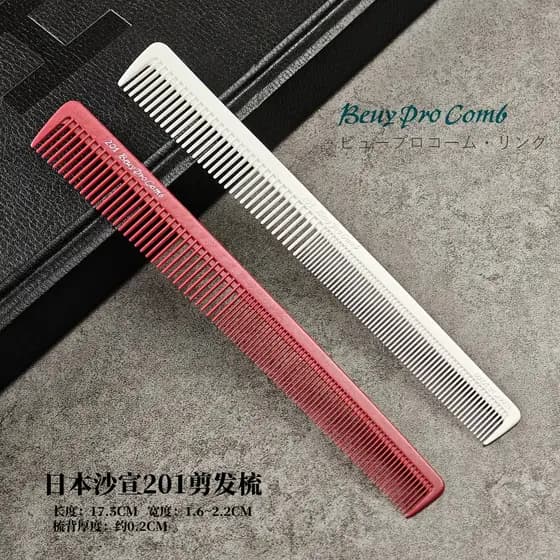 Japonês Original HONGO Sassoon 201 Ultra-fino pente de corte de cabelo masculino pente de canto profissional cabeleireir