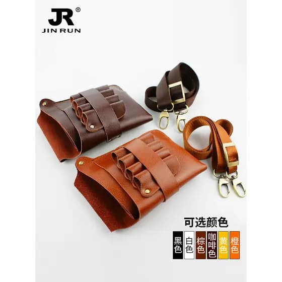 Bolsa de tesoura de couro genuíno genuíno Bolsa de cintura para cabeleireiro Bolsa de corte de cabelo Bolsa de ferrament