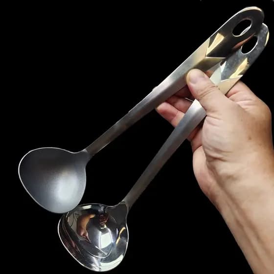 Marca internacional High-End 316 espelho de aço inoxidável polimento arte decoração coleção artesanato Mini colher peque