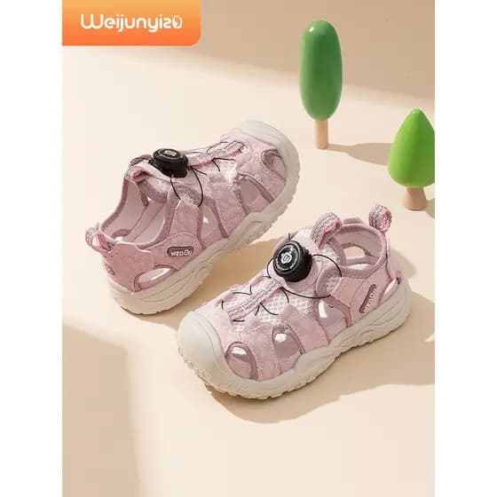 Meninas sandálias crianças sapatos esportivos 2025 novo estilo do bebê menina sapatos sandálias de verão funcional respi