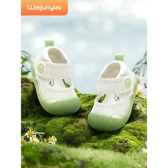 Sapatos de criança sandálias da menina do bebê verão sapatos de bebê sola macia 1-3 anos de idade sandálias funcionais m
