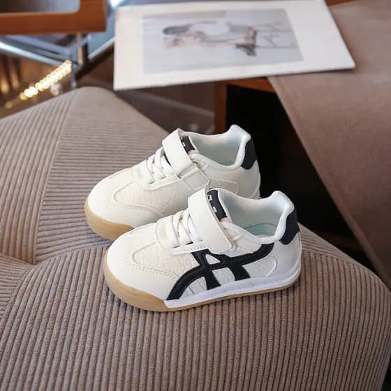 Crianças sapatos esportivos 2026 primavera outono novo estilo meninos tênis de sola macia bebê sapatos brancos meninas c