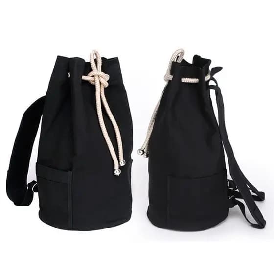 Nova moda saco de lona balde saco de ombro mochila esportes Retro grande capacidade saco de basquete masculino